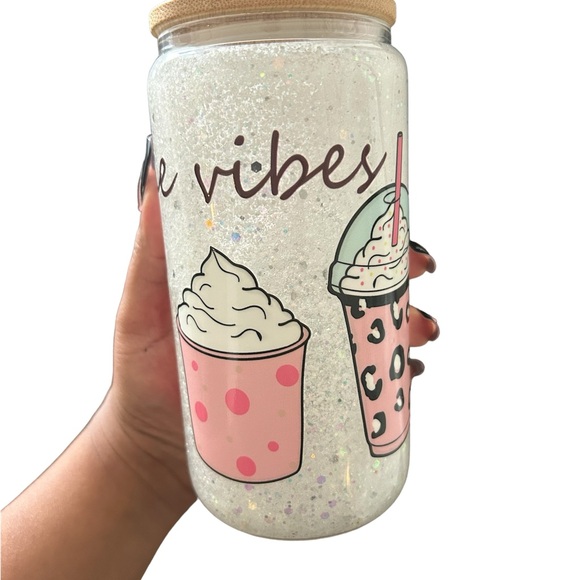 Caffeine Vibes tumbler! Custom made! New! 1 left - Picture 2 of 3
